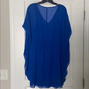 Express Royal Blue Chiffon Dress